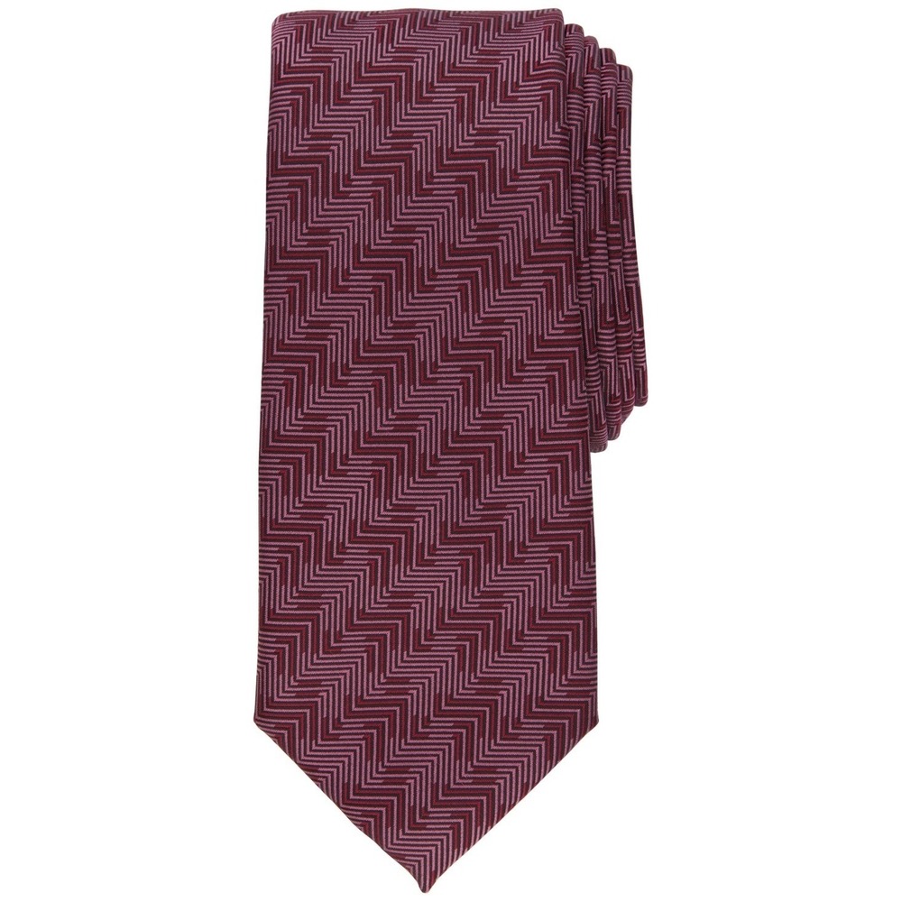 Alfani Mens Tie One Size Red Geometric Regular Fit‎ Formal Necktie NWT
